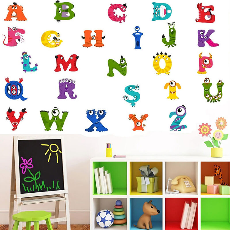 Funny Vector Monster Alphabet For Kids - Shopping Mantra Online