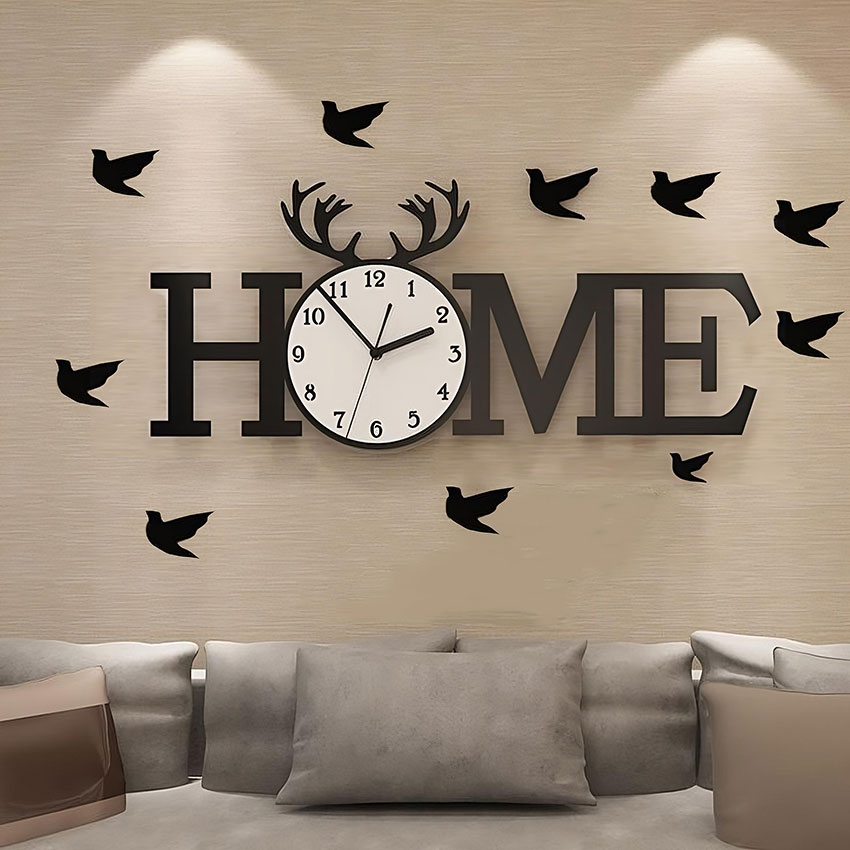 Wall_clock-_HOME_clock_wall stickers-Shopping_Mantra_Online